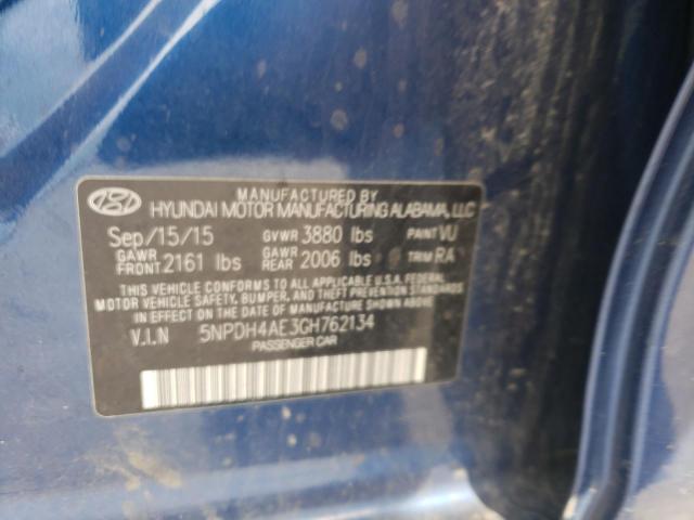 Photo 12 VIN: 5NPDH4AE3GH762134 - HYUNDAI ELANTRA 