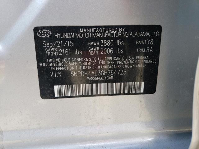 Photo 11 VIN: 5NPDH4AE3GH764725 - HYUNDAI ELANTRA SE 