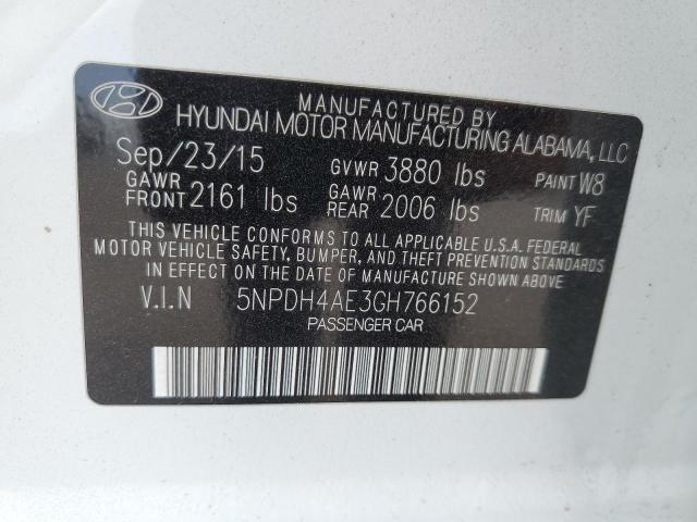 Photo 11 VIN: 5NPDH4AE3GH766152 - HYUNDAI ELANTRA SE 