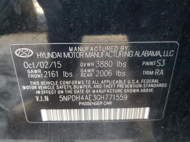 Photo 12 VIN: 5NPDH4AE3GH771559 - HYUNDAI ELANTRA SE 