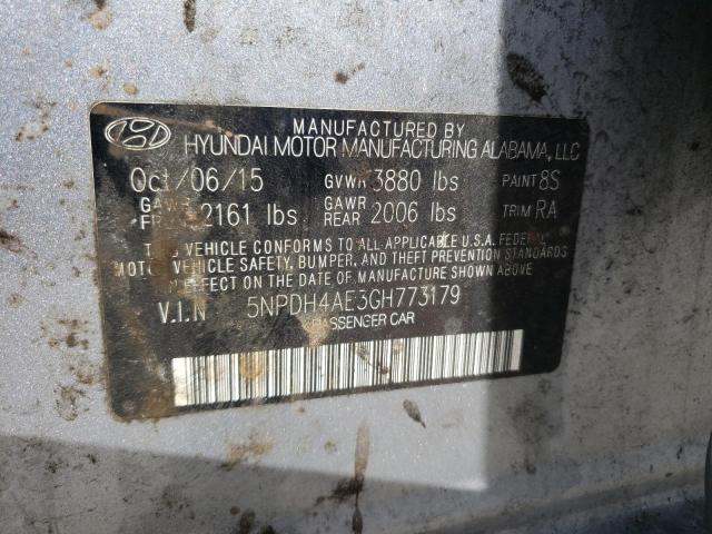 Photo 9 VIN: 5NPDH4AE3GH773179 - HYUNDAI ELANTRA SE 