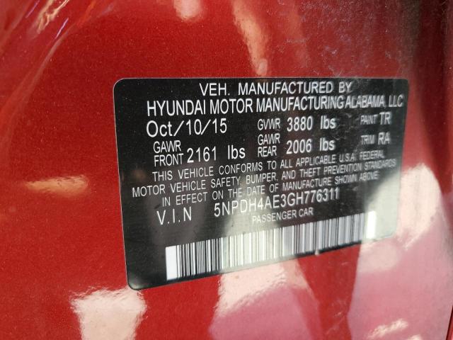 Photo 12 VIN: 5NPDH4AE3GH776311 - HYUNDAI ELANTRA SE 