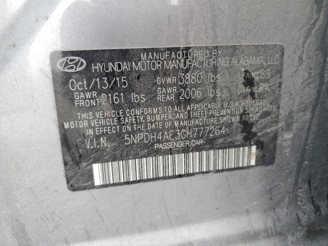 Photo 11 VIN: 5NPDH4AE3GH777264 - HYUNDAI ELANTRA SE 