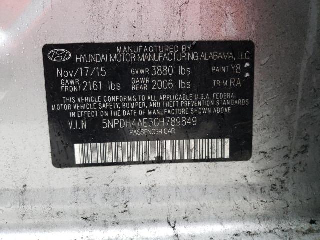 Photo 9 VIN: 5NPDH4AE3GH789849 - HYUNDAI ELANTRA SE 