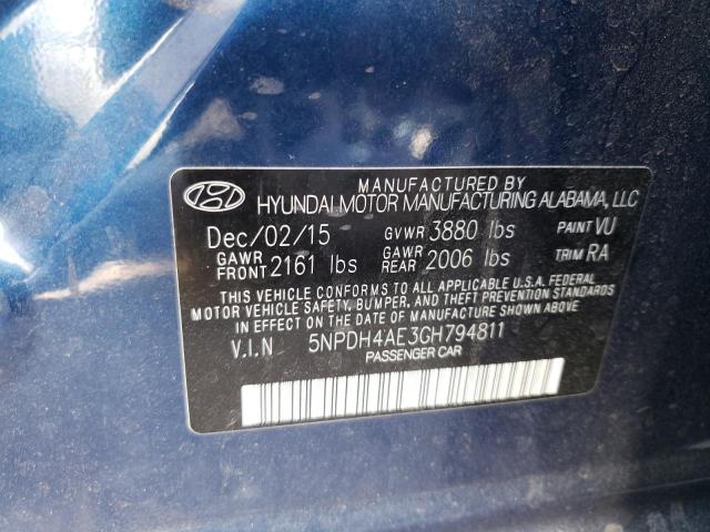 Photo 9 VIN: 5NPDH4AE3GH794811 - HYUNDAI ELANTRA SE 