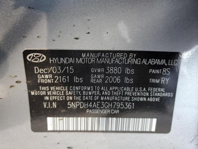 Photo 9 VIN: 5NPDH4AE3GH795361 - HYUNDAI ELANTRA SE 