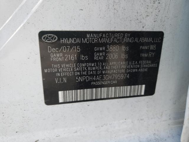 Photo 9 VIN: 5NPDH4AE3GH795974 - HYUNDAI ELANTRA SE 