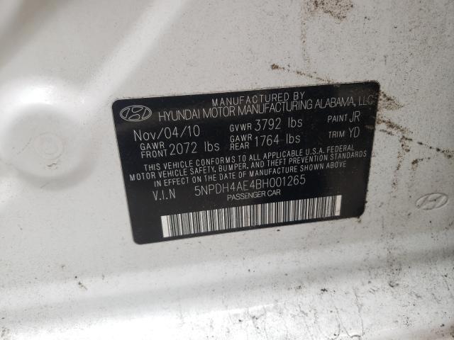 Photo 9 VIN: 5NPDH4AE4BH001265 - HYUNDAI ELANTRA GL 