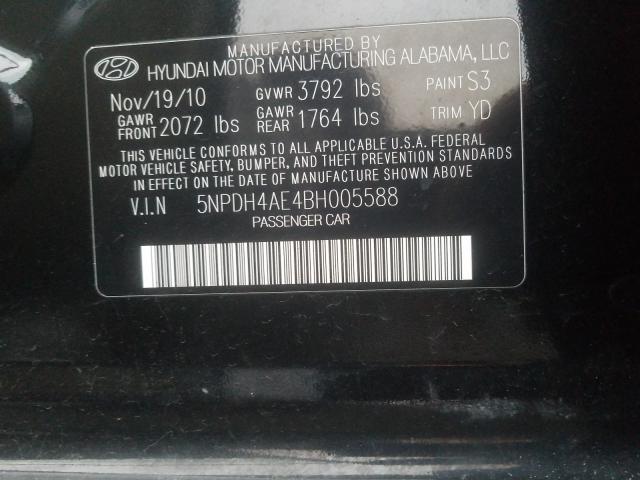 Photo 9 VIN: 5NPDH4AE4BH005588 - HYUNDAI ELANTRA GL 