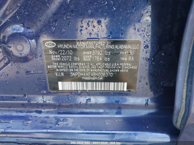 Photo 8 VIN: 5NPDH4AE4BH006370 - HYUNDAI ELANTRA 