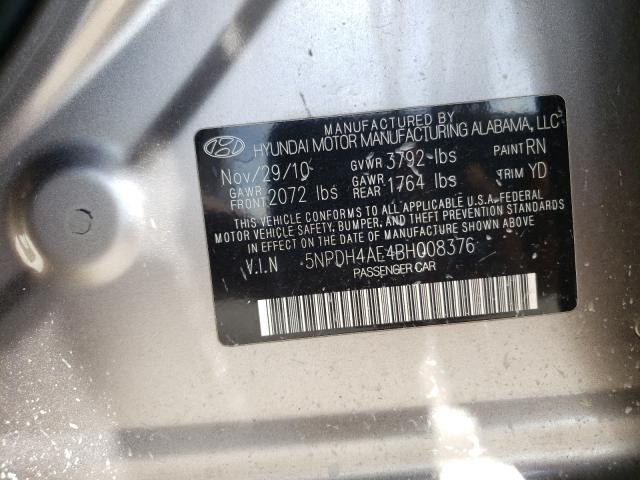 Photo 9 VIN: 5NPDH4AE4BH008376 - HYUNDAI ELANTRA GL 