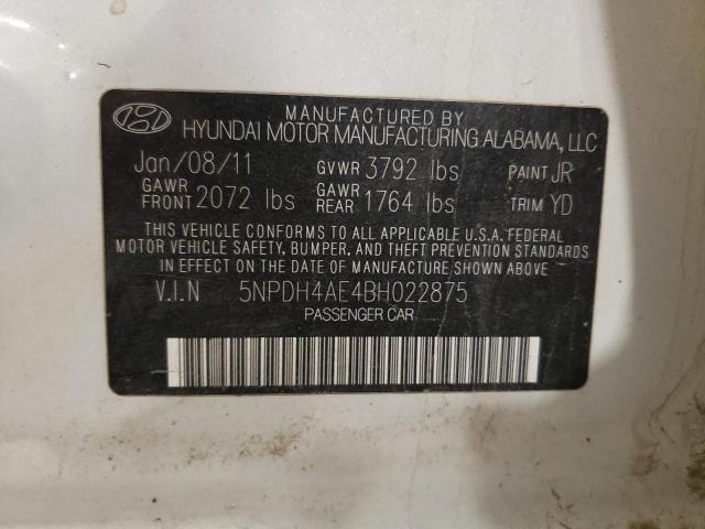 Photo 11 VIN: 5NPDH4AE4BH022875 - HYUNDAI ELANTRA 