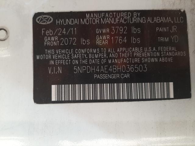 Photo 9 VIN: 5NPDH4AE4BH036503 - HYUNDAI ELANTRA GL 