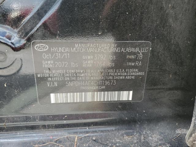 Photo 9 VIN: 5NPDH4AE4CH119673 - HYUNDAI ELANTRA GL 