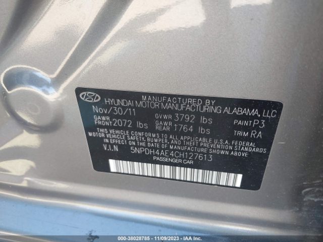 Photo 8 VIN: 5NPDH4AE4CH127613 - HYUNDAI ELANTRA 