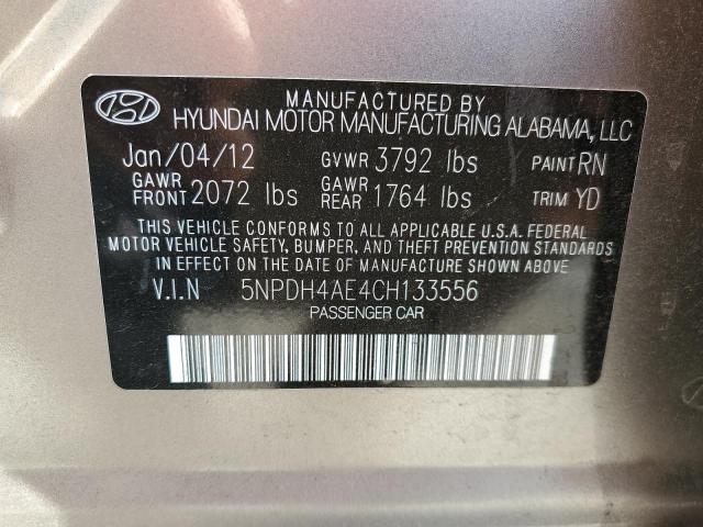 Photo 9 VIN: 5NPDH4AE4CH133556 - HYUNDAI ELANTRA GL 