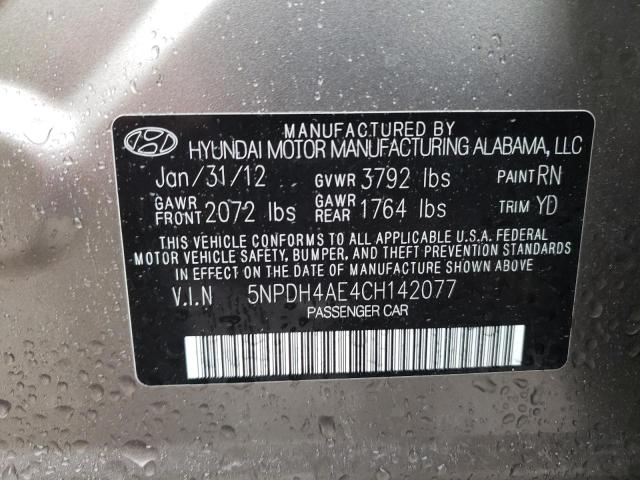 Photo 11 VIN: 5NPDH4AE4CH142077 - HYUNDAI ELANTRA GL 