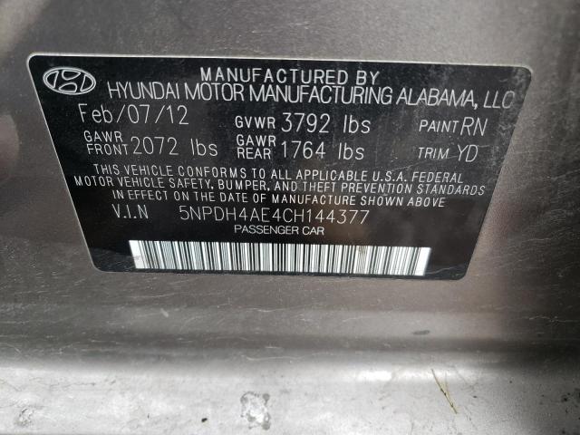 Photo 12 VIN: 5NPDH4AE4CH144377 - HYUNDAI ELANTRA GL 