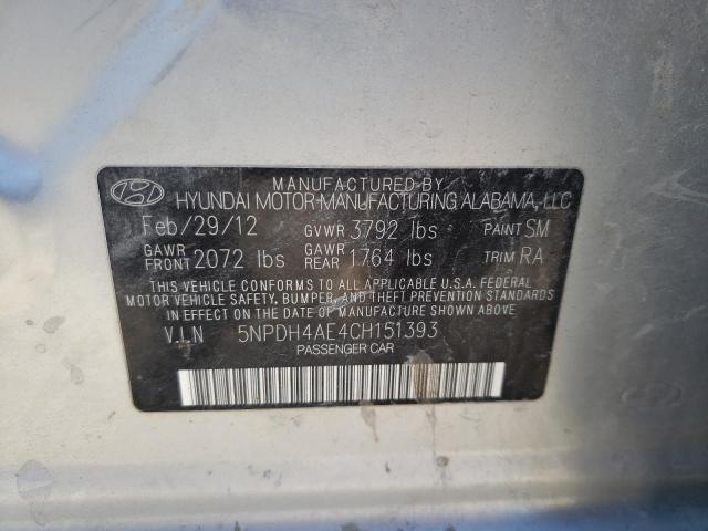 Photo 9 VIN: 5NPDH4AE4CH151393 - HYUNDAI ELANTRA GL 