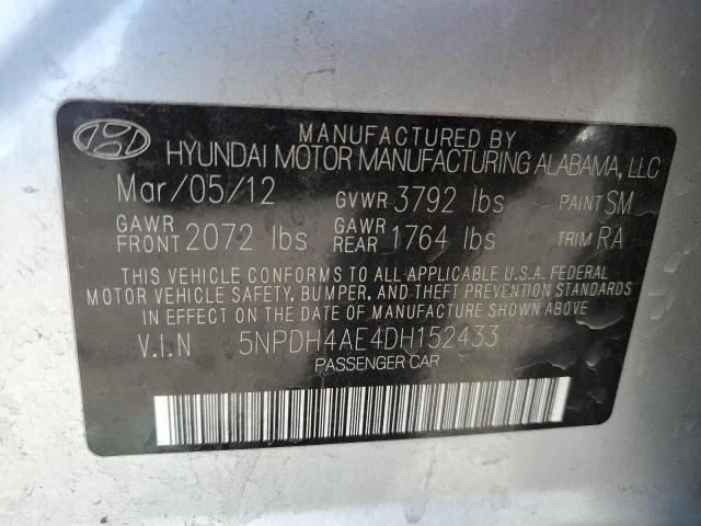 Photo 11 VIN: 5NPDH4AE4DH152433 - HYUNDAI ELANTRA GL 