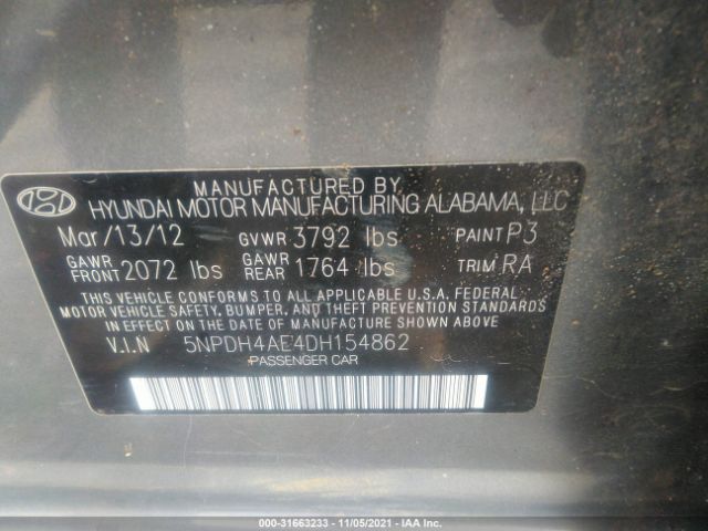 Photo 8 VIN: 5NPDH4AE4DH154862 - HYUNDAI ELANTRA 