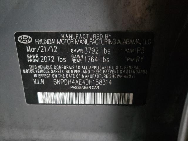 Photo 9 VIN: 5NPDH4AE4DH158314 - HYUNDAI ELANTRA GL 