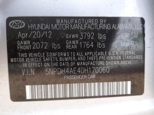 Photo 9 VIN: 5NPDH4AE4DH170060 - HYUNDAI ELANTRA GL 