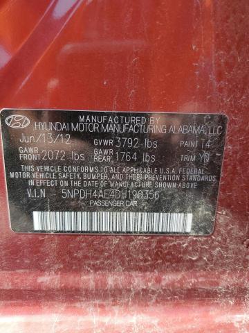 Photo 12 VIN: 5NPDH4AE4DH190356 - HYUNDAI ELANTRA GL 