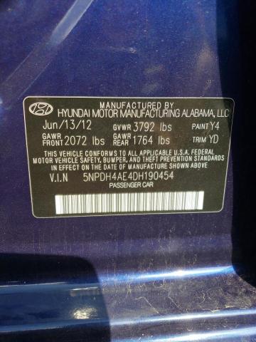 Photo 11 VIN: 5NPDH4AE4DH190454 - HYUNDAI ELANTRA GL 