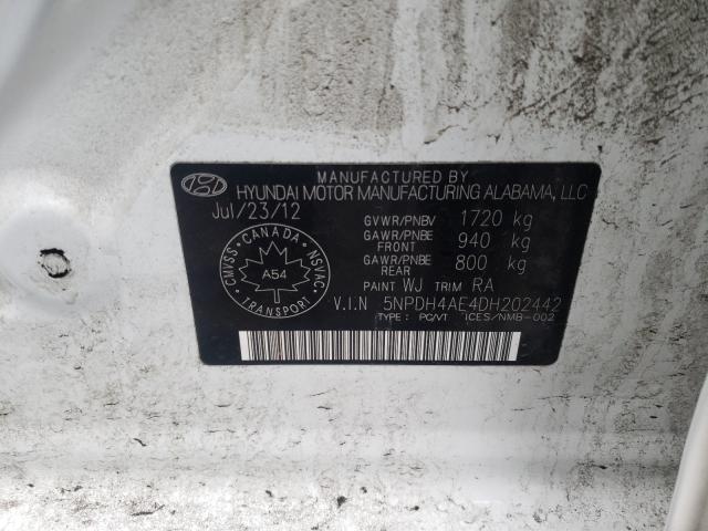 Photo 9 VIN: 5NPDH4AE4DH202442 - HYUNDAI ELANTRA GL 