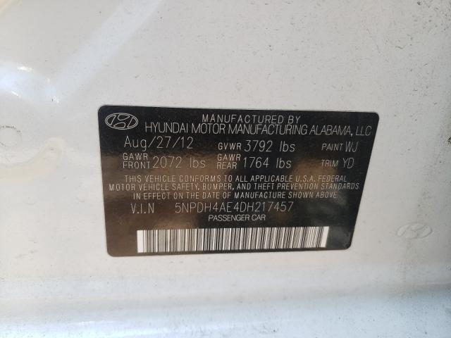 Photo 9 VIN: 5NPDH4AE4DH217457 - HYUNDAI ELANTRA GL 