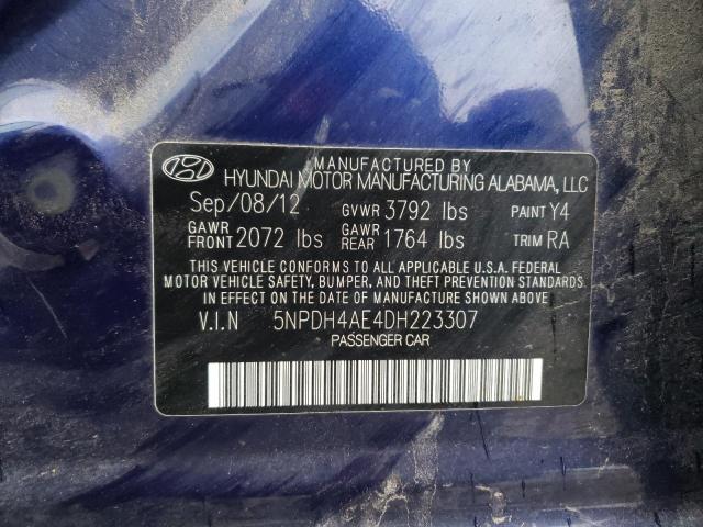 Photo 11 VIN: 5NPDH4AE4DH223307 - HYUNDAI ELANTRA GL 