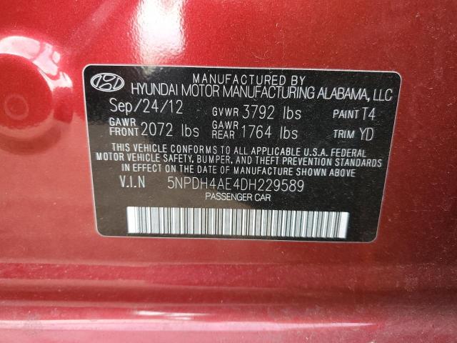 Photo 12 VIN: 5NPDH4AE4DH229589 - HYUNDAI ELANTRA GL 