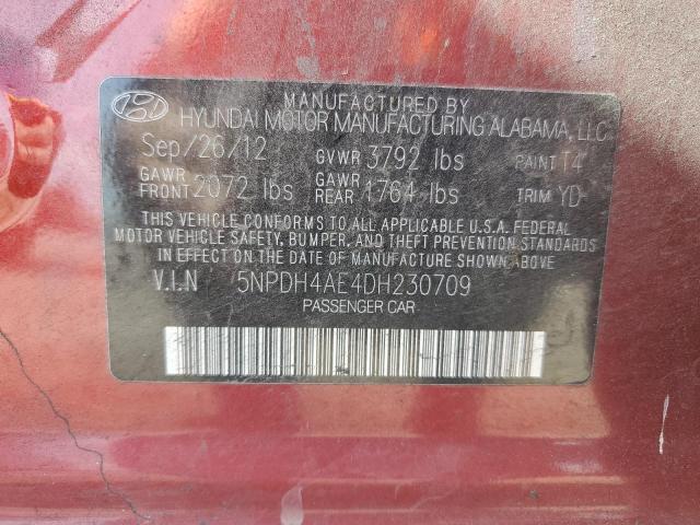 Photo 11 VIN: 5NPDH4AE4DH230709 - HYUNDAI ELANTRA 