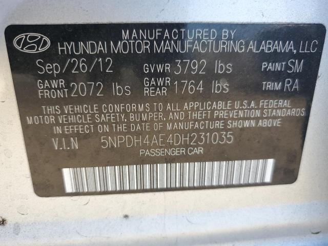 Photo 11 VIN: 5NPDH4AE4DH231035 - HYUNDAI ELANTRA GL 