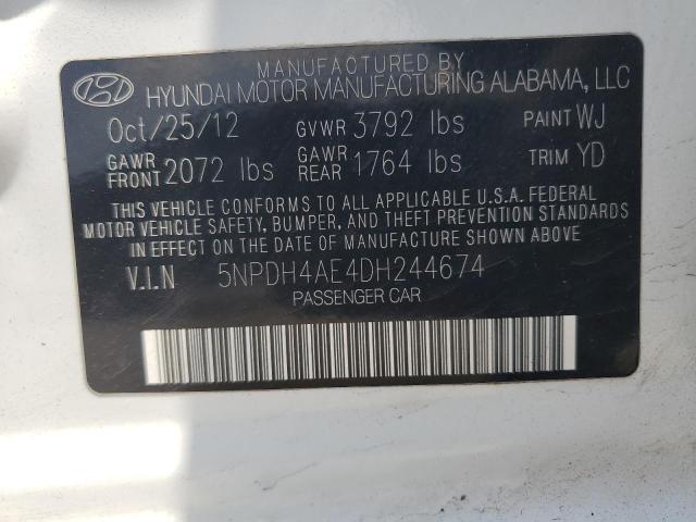 Photo 11 VIN: 5NPDH4AE4DH244674 - HYUNDAI ELANTRA GL 