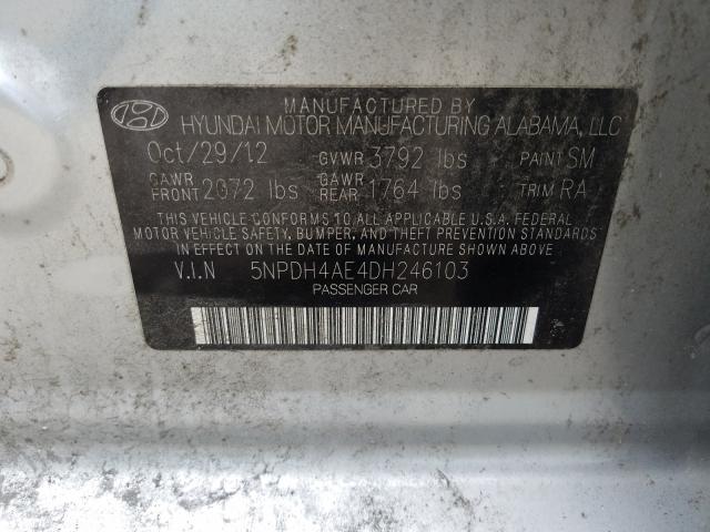 Photo 9 VIN: 5NPDH4AE4DH246103 - HYUNDAI ELANTRA GL 