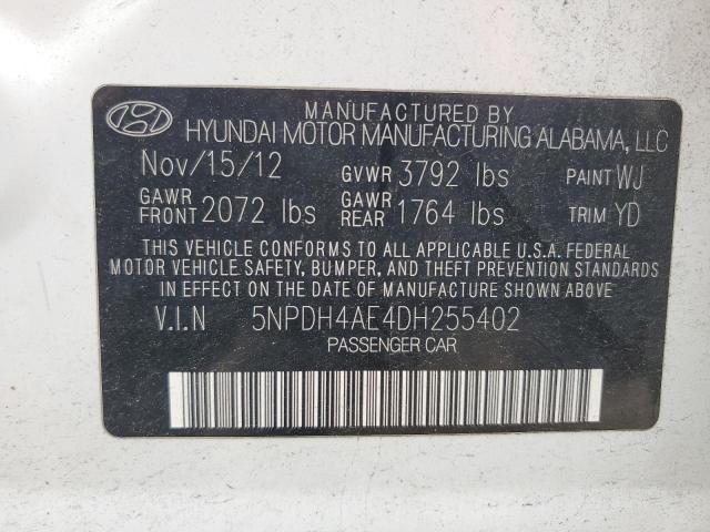 Photo 11 VIN: 5NPDH4AE4DH255402 - HYUNDAI ELANTRA 