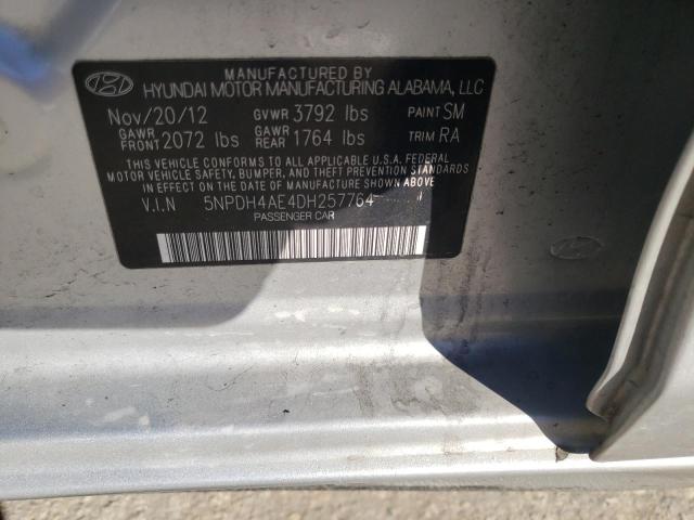 Photo 9 VIN: 5NPDH4AE4DH257764 - HYUNDAI ELANTRA GL 