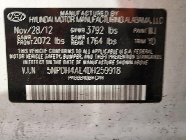 Photo 11 VIN: 5NPDH4AE4DH259918 - HYUNDAI ELANTRA GL 