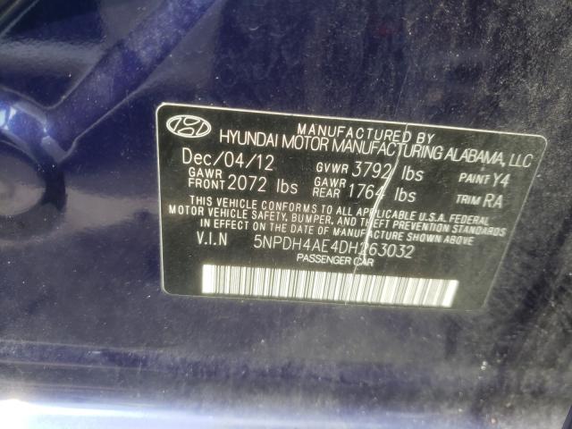 Photo 9 VIN: 5NPDH4AE4DH263032 - HYUNDAI ELANTRA GL 