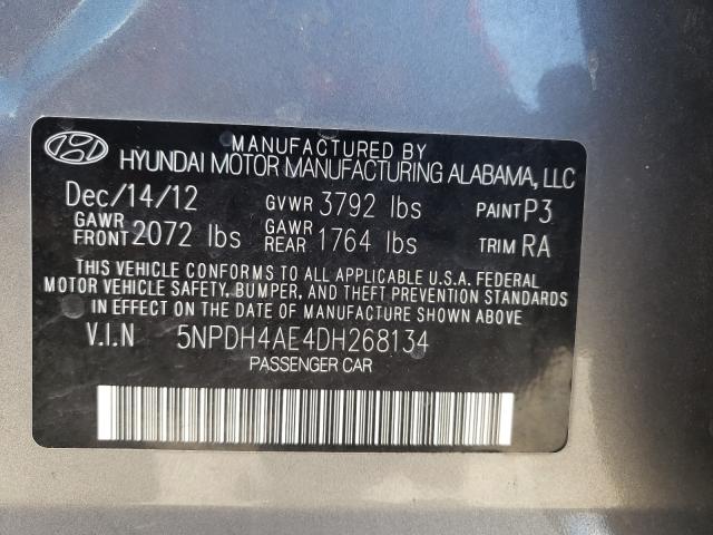 Photo 9 VIN: 5NPDH4AE4DH268134 - HYUNDAI ELANTRA GL 