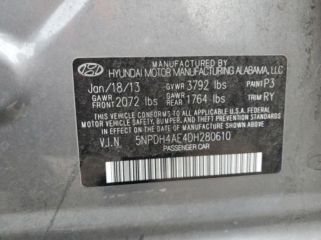 Photo 9 VIN: 5NPDH4AE4DH280610 - HYUNDAI ELANTRA GL 