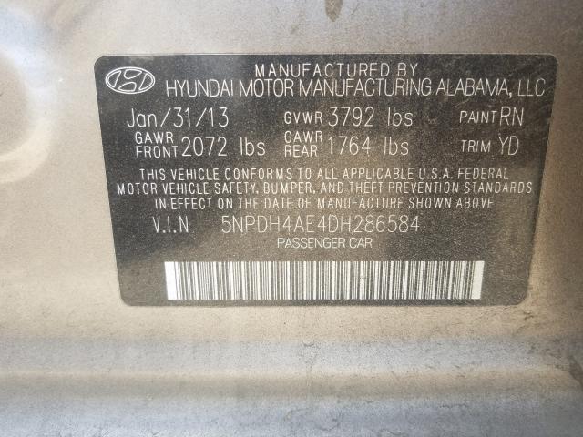 Photo 9 VIN: 5NPDH4AE4DH286584 - HYUNDAI ELANTRA GL 