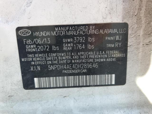 Photo 11 VIN: 5NPDH4AE4DH289646 - HYUNDAI ELANTRA 