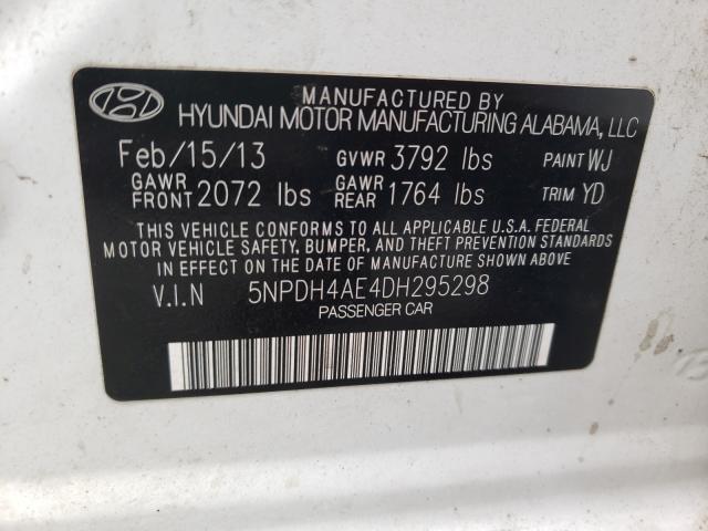 Photo 9 VIN: 5NPDH4AE4DH295298 - HYUNDAI ELANTRA GL 