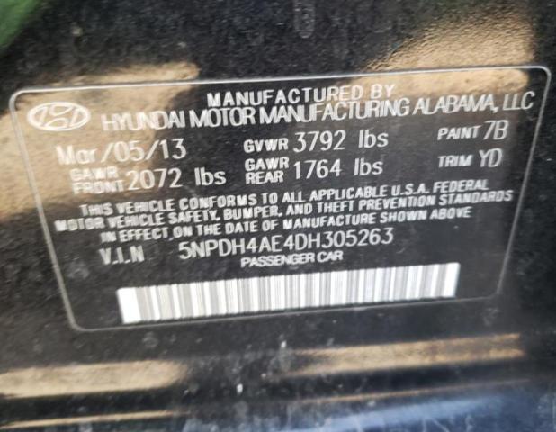 Photo 9 VIN: 5NPDH4AE4DH305263 - HYUNDAI ELANTRA GL 