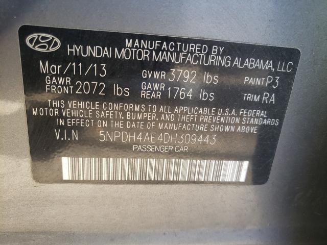 Photo 9 VIN: 5NPDH4AE4DH309443 - HYUNDAI ELANTRA GL 