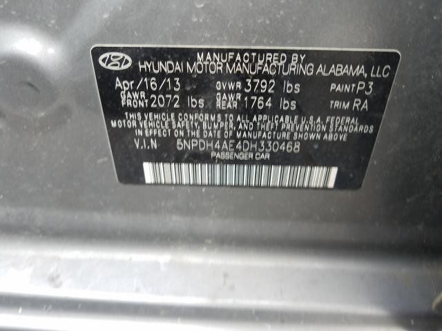 Photo 9 VIN: 5NPDH4AE4DH330468 - HYUNDAI ELANTRA GL 