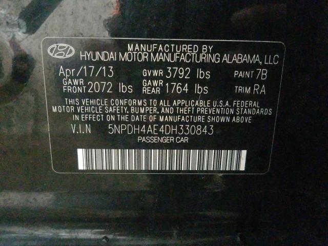 Photo 9 VIN: 5NPDH4AE4DH330843 - HYUNDAI ELANTRA GL 